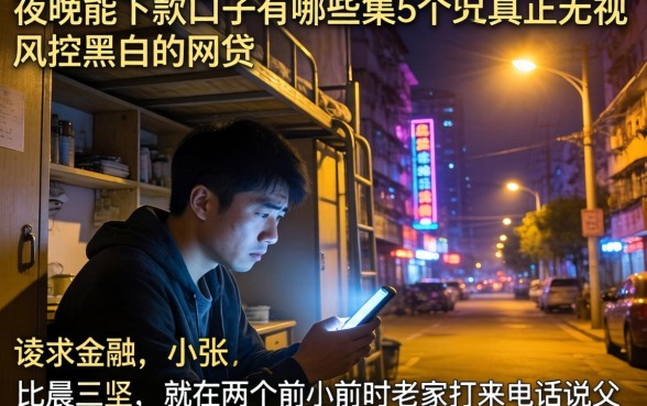 夜晚能下款的口子有哪些，归集5个真正无视风控黑白的网贷
