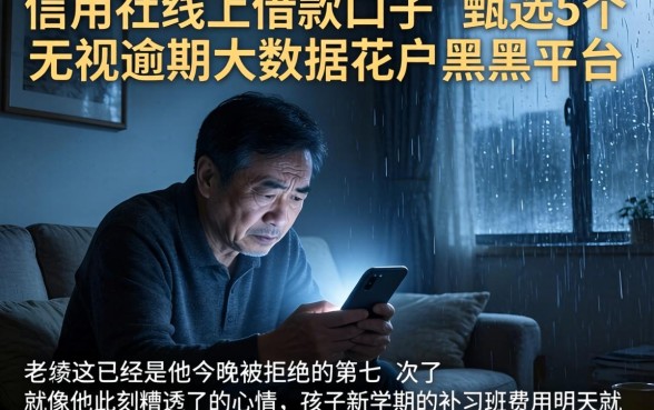 信用社线上借款口子，甄选5个无视逾期大数据花户黑户平台