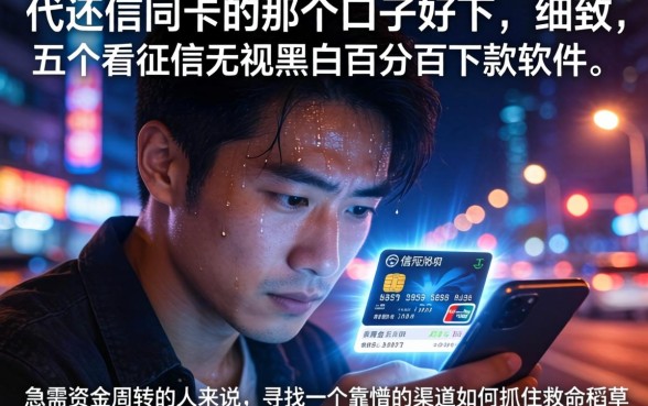 代还信用卡的那个口子好下，细致阐述五个不看征信无视黑白百分百下款软件