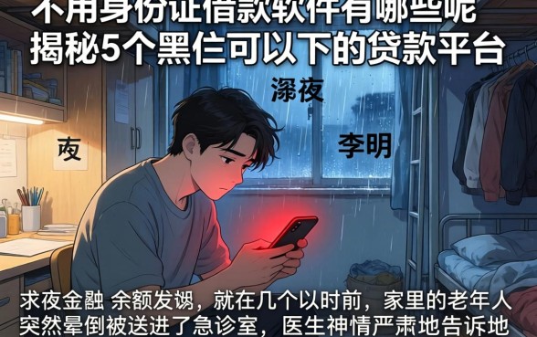 不用身份证借款软件有哪些呢,揭秘5个黑户可以下的贷款平台