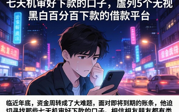七天机审好下款的口子，胪列5个无视黑白百分百下款的借款平台