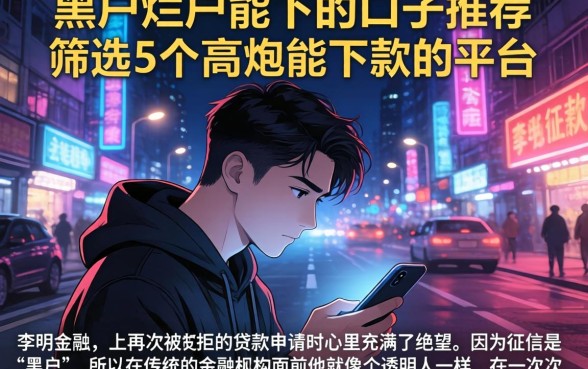 黑户烂户能下的口子推荐，筛选5个高炮能下款的平台