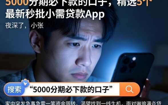 5000分期必下款的口子，精选5个最新秒批小额贷款app