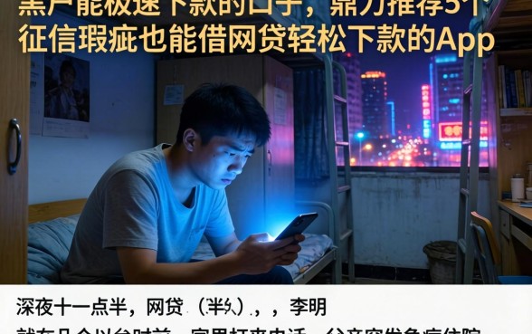 黑户能极速下款的口子，鼎力推荐5个征信瑕疵也能借网贷轻松下款的app