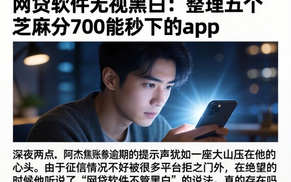 网贷软件无视黑白，整理五个芝麻分700能秒下的app
