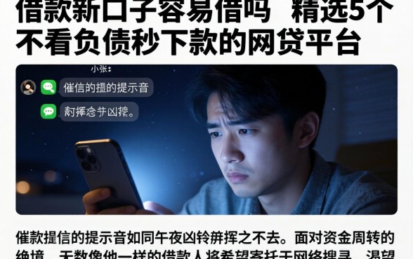 借款新口子容易借吗，精选5个不看负债秒下款的网贷平台