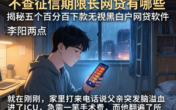 不查征信期限长的网贷有哪些，揭秘五个百分百下款无视黑白户网贷软件