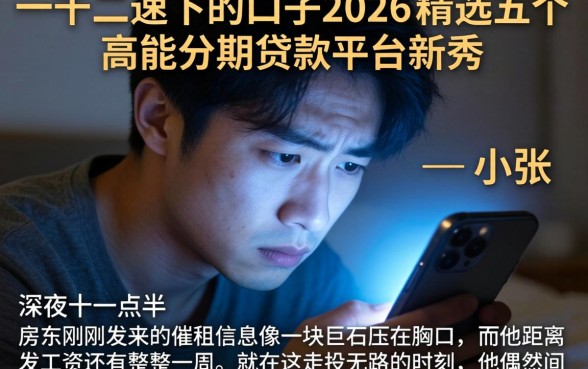 一千二速下的口子2026，精选五个高能分期贷款平台新秀