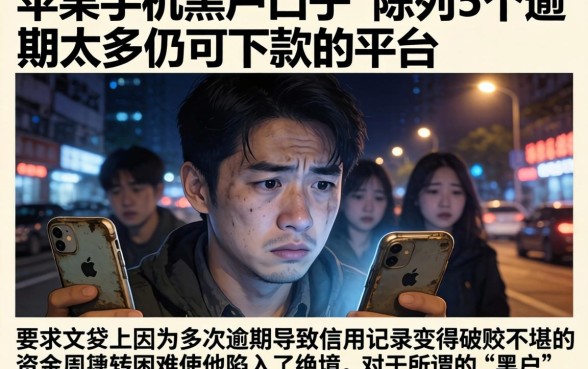 苹果手机黑户的口子，陈列5个逾期太多仍可下款的平台