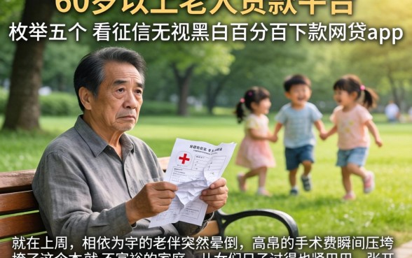 60岁以上老人贷款平台，枚举五个不看征信无视黑白百分百下款网贷app