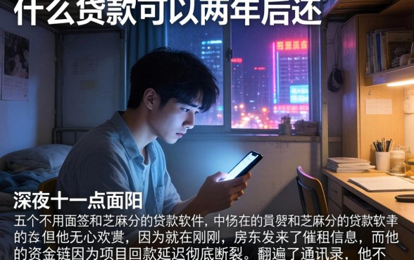 什么贷款可以两年后还，细致阐述五个不用面签和芝麻分的贷款软件