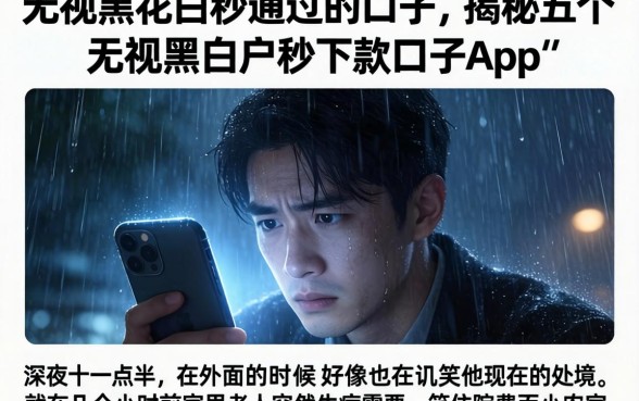 无视黑花白秒通过的口子,揭秘五个无视黑白户秒下款口子app