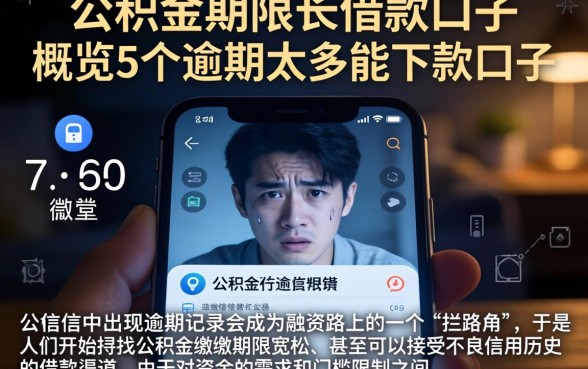 公积金期限长的借款口子，概览5个逾期太多能下款口子