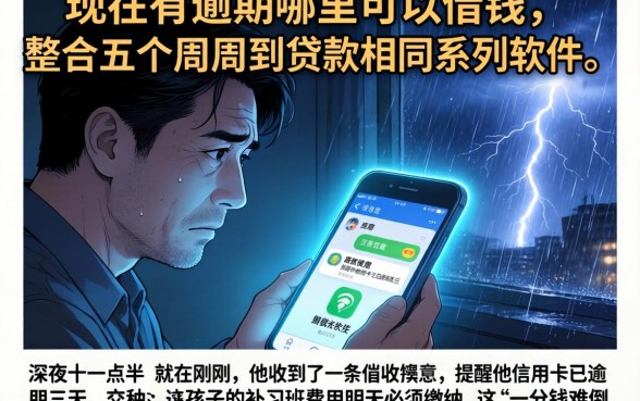 现在有逾期哪里可以借钱,整合五个周周到贷款相同系列的软件