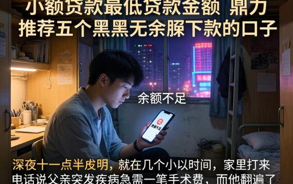 小额贷款最低贷款金额，鼎力推荐五个黑户无条件下款的口子