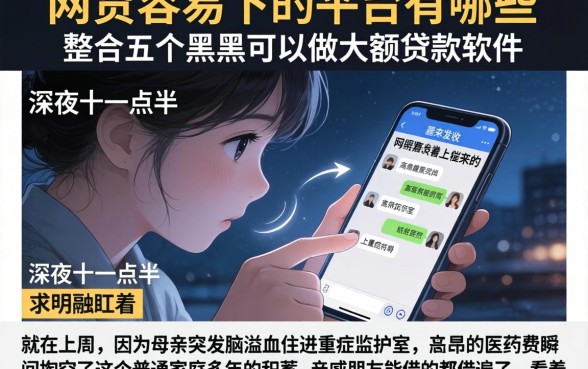 网贷容易下的平台有哪些,整合五个黑户可以做大额贷款软件