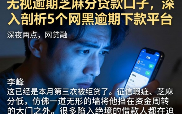 无视逾期芝麻分贷款口子,深入剖析5个网黑逾期下款平台