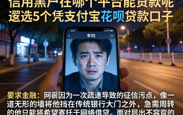 信用黑户在哪个平台能贷款呢，遴选5个凭支付宝花呗贷款的口子