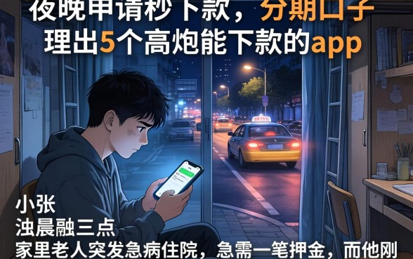 夜间申请秒下款的分期口子，理出5个高炮能下款的app