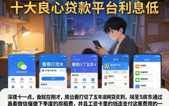 十大良心贷款平台利息低，陈列五个看银行流水的网贷软件