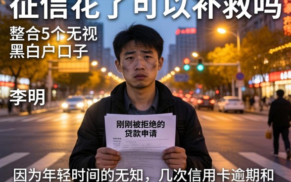 征信花了可以补救吗,整合5个无视黑白户口子