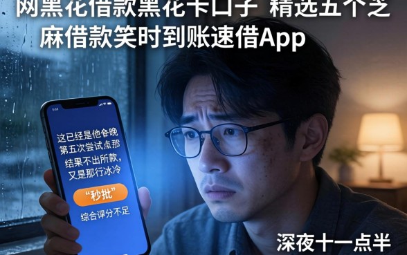 网黑花借款黑花卡口子，精选五个芝麻借款实时到账速借app