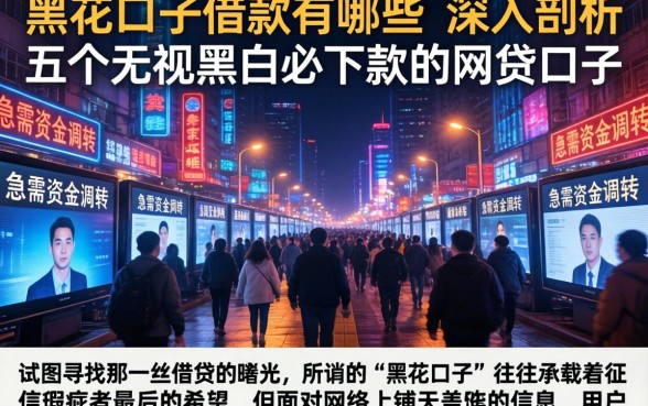 黑花口子借款有哪些，深入剖析五个无视黑白必下款的网贷口子