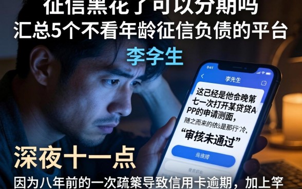 征信黑花了可以分期吗，汇总5个不看年龄征信负债的平台