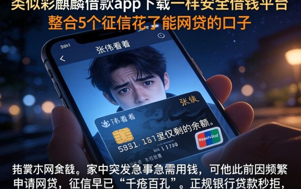 类似彩麒麟借款app下载一样安全的借钱平台，整合5个征信花了能网贷的口子