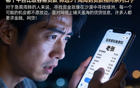 哪个平台比较容易贷款，筛选5个周周到贷款相同系列的口子