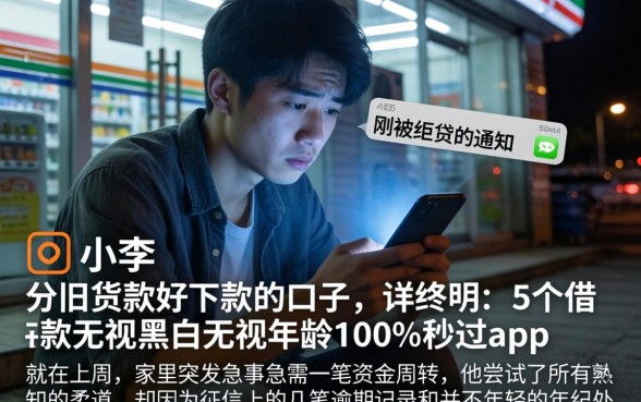 分期货款好下款的口子，详尽说明5个借款无视黑白无视年龄100%秒过app