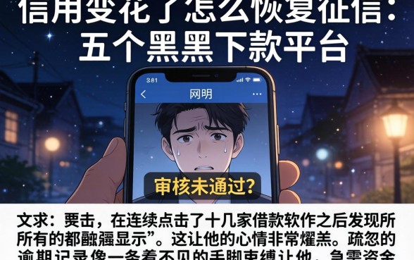 信用变花了怎么恢复征信，概括五个黑户下款平台