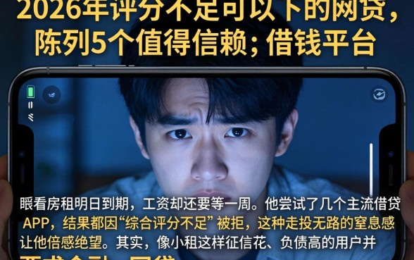 2026年评分不足可以下的网贷，陈列5个值得信赖的借钱平台