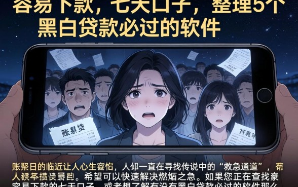 容易下款的七天口子，整理5个黑白贷款必过的软件