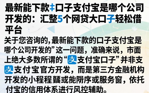 最新能下款的口子支付宝是哪个公司开发的，汇整5个网贷大口子轻松借平台
