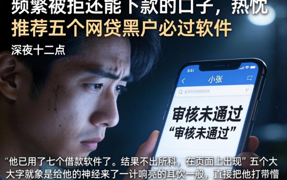 频繁被拒还能下款的口子，热忱推荐五个网贷黑户必过软件