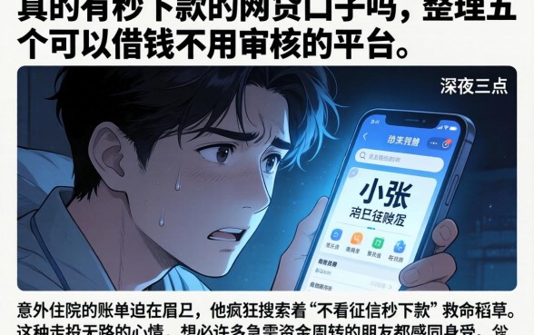 真的有秒下款的网贷口子吗，整理五个可以借钱不用审核的平台