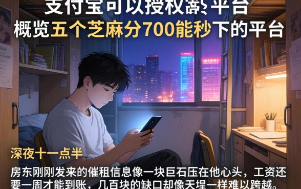 支付宝可以授权的平台，概览五个芝麻分700能秒下的平台