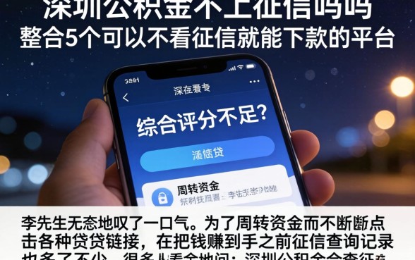 深圳公积金不上征信吗吗，整合5个可以不看征信就能下款的平台