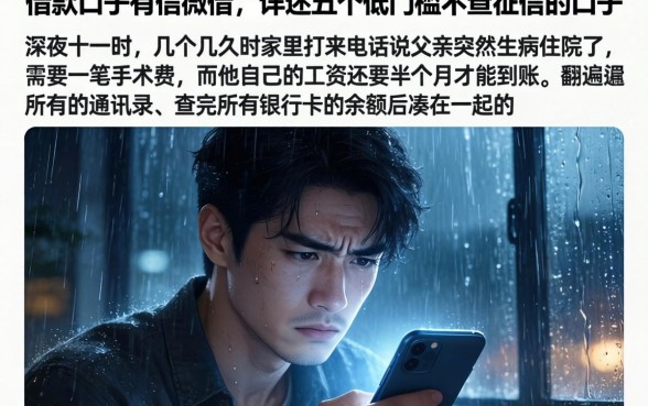 借款口子有信微借，详细阐述五个低门槛不查征信的口子