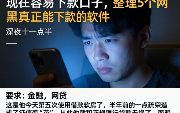 现在容易下款口子，整理5个网黑真正能下款的软件