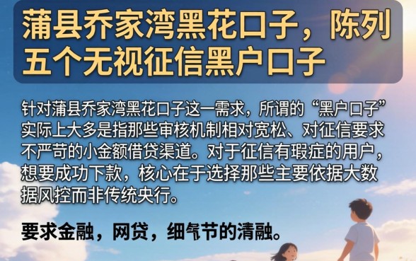 蒲县乔家湾黑花口子，陈列五个无视征信黑户口子
