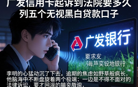 广发信用卡起诉到法院要多久，胪列五个无视黑白贷款口子