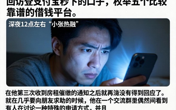 回访登支付宝秒下的口子，枚举五个比较靠谱的借钱平台