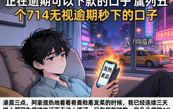 正在逾期可以下款的口子，胪列五个714无视逾期秒下的口子