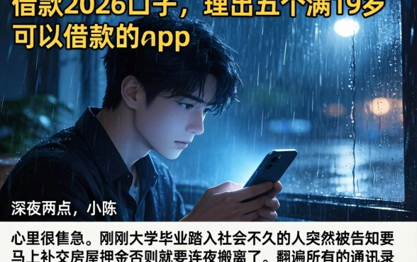借款2026口子，理出五个满19岁可以借款的app