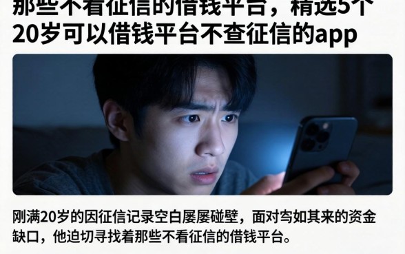 那些不看征信的借钱平台，精选5个20岁可以借钱平台不查征信的app