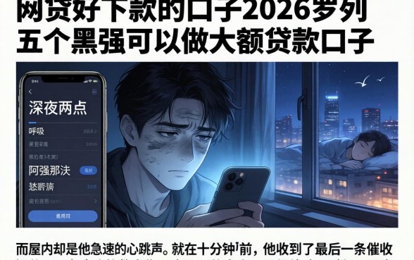 网贷好下款的口子2026，罗列五个黑户可以做大额贷款口子