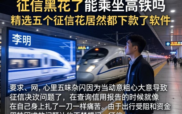 征信黑花了能乘坐高铁吗，精选五个征信花居然都下款了的软件