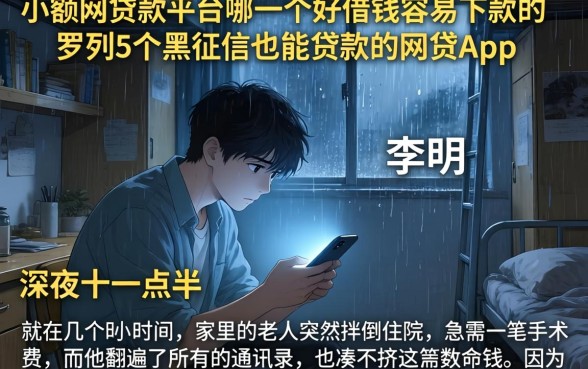 小额网贷款平台哪一个好借钱容易下款的，罗列5个黑征信也能贷款的网贷app
